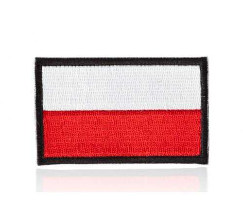 naszywka velcro flaga Polski standard 7,2 x 4,5 cm, czarne obszycie NAS.FP72X45.ST 5908262154354