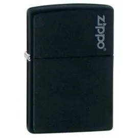 Zapalniczka ZIPPO Black Matte z małym logo Zippo