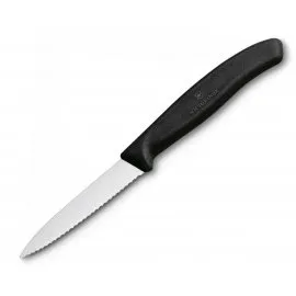 Nóż kuchenny Victorinox do jarzyn ząbkowany 8cm czarny