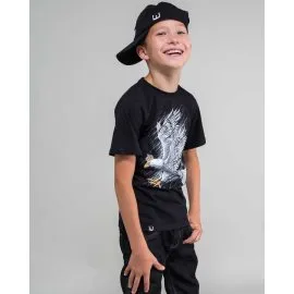 Koszulka dziecięca Surge Pikujący orzeł czarna