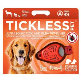 Urządzenie chroniące przed kleszczami TickLess dla zwierząt - pomarańczowy