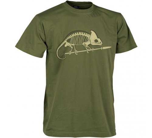 T-shirt Helikon szkielet kameleona US green TS-SKC-CO-29