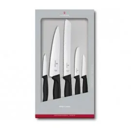 Noże kuchenne Victorinox - Zestaw 5 elementów, czarny
