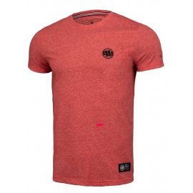 Koszulka Pit Bull Custom Fit Melange Small Logo - Czerwona