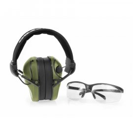 Słuchawki RealHunter Active PRO oliwkowe + Okulary