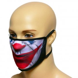 Maska na twarz z nadrukiem ZBROJOWNIA - Joker - czarna