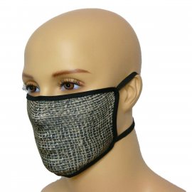 Maska na twarz z nadrukiem ZBROJOWNIA - Worek - czarna