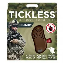 Urządzenie chroniące przed kleszczami TickLess Military dla żołnierzy brązowy
