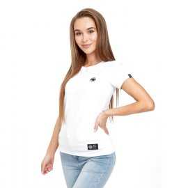 Koszulka damska Pit Bull Slim Fit Spandex 190 Small Logo - Biała