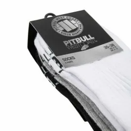 Skarpetki Pit Bull Pad TNT grube (3-pak) - Białe/Szare/Grafitowe