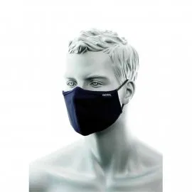 Dwuwarstwowa maska anty mikrobowa z taśmą nosową granatowa
