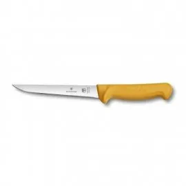 Nóż trybownik Swibo ostrze gładkie 16 cm żółty