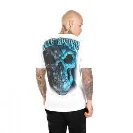 Koszulka Pit Bull Blue Skull - Biała