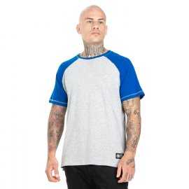 Koszulka Pit Bull Garment Washed Raglan Small Logo '21 - Szara/Niebieska