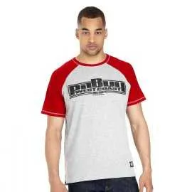 Koszulka Pit Bull Garment Washed Raglan Boxing - Szara/Czerwona