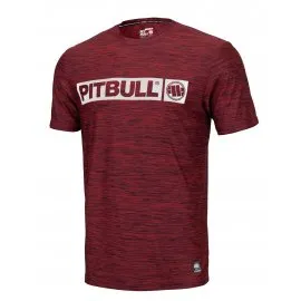 Koszulka Pit Bull Casual Sport Hilltop - Bordowy Melanż