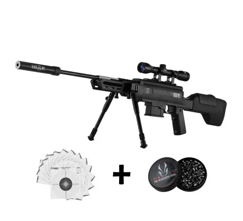 Zestaw - Wiatrówka Karabinek Black Ops Sniper 5,5mm z lunetą 4x32 B1091pack1