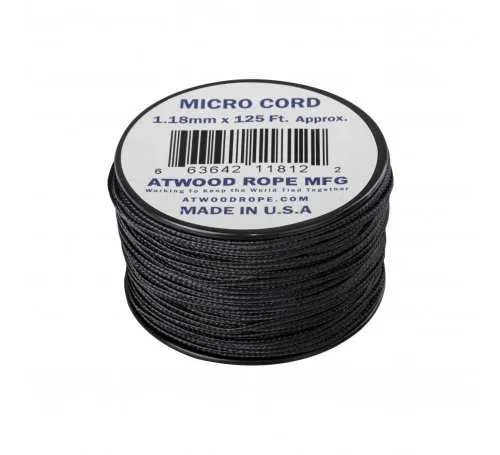 Helikon-Tex Micro Cord (125ft) - Black CD-MC1-NL-01 5908218771161