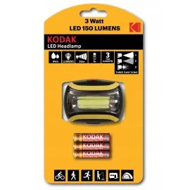 Latarka CZOŁOWA LED Kodak 3-WATT 150lm + 3 AAA