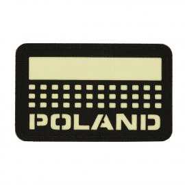 M-Tac naszywka Poland (z flagą) 50x80 Laser Cut Black/Lum