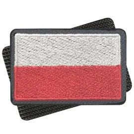 Patch - Naszywka na Rzep Polska Flaga Haft Biało Czerwony