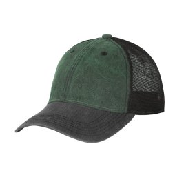 Czapka Helikon-Tex Trucker Plain Washed Cotton - Dark Green /  Black