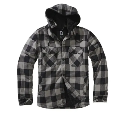 Kurtka Brandit Lumber Jacket Hooded Black/Charcoal 3172.221