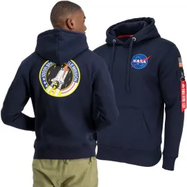 Bluza z kapturem Alpha Industries Space Shuttle 178317 07 - Granatowa