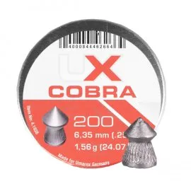 Śrut diabolo Umarex Cobra Pointed Ribbed 6,35/200