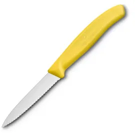 Nóż kuchenny Victorinox do jarzyn ząbkowany 8cm żółty