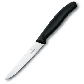 Victorinox - Swiss Classic Nóż ostrze ząbkowane 11 cm czarny, do steków