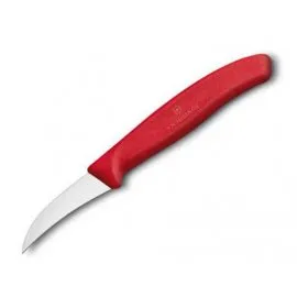 Nóż kuchenny Victorinox do jarzyn, zagięty, 6 cm, czerwony
