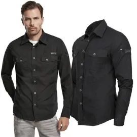 Koszula z długim rękawem BRANDIT SlimFit Shirt - Czarna