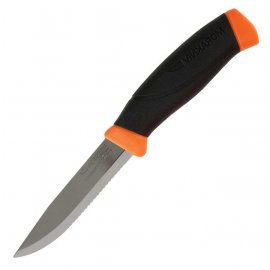Nóż Morakniv Companion F Serrated - Stainless Steel - Pomarańczowy